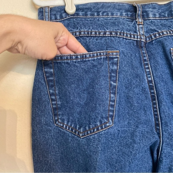 Bill Blass Vintage Floral Embroidered High Rise Blue Jean Sz 12P - Picture 12 of 16